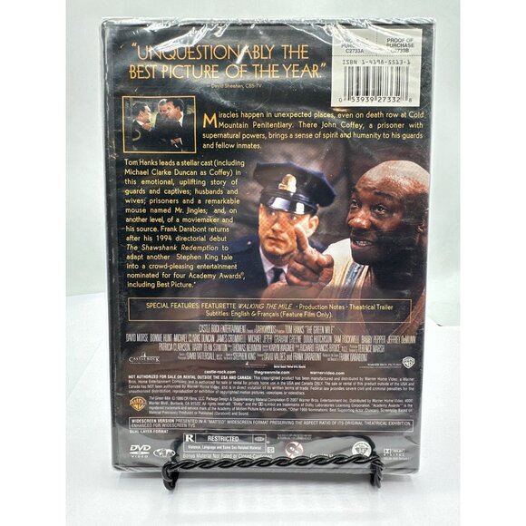 The Green Mile DVD New Sealed Tom Hanks Warner Bros. Rated R 189 Minutes - Picture 2 of 2